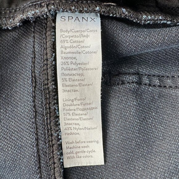 Spanx Womens Large Jeggings Jean-ish Ankle Skinny Leggings Leopard Print Jeans - Picture 10 of 11